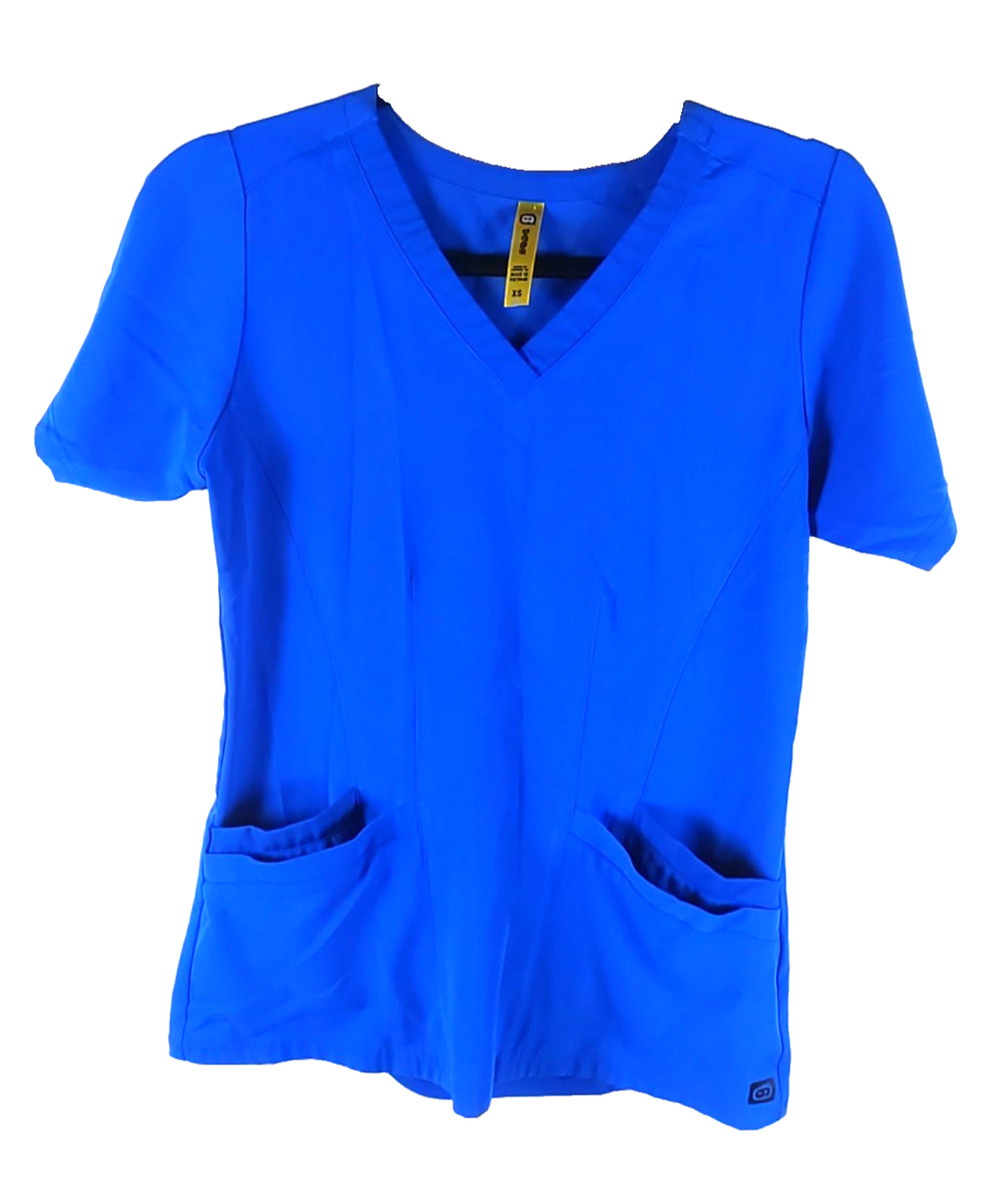 Wonder Wink Areo Women's Scrub Top Blue Size X Small Polyester Medical